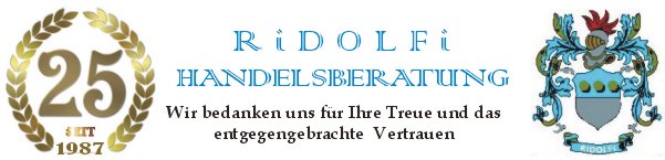 Ridolfi Handelsberatung / Generalagentur Peter-Anders-Strasse 9 /II, 81245 Mnchen, tel. +49 (0)89/82047700 fax.: 089/820 47 70 18 email: info@ridolfi.de 